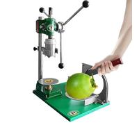 Machine de capsulage de noix de coco, ouvre-noix de coco vertical avec 1 couteau en acier inoxydable, levier manuel pour économiser du main-d'œuvre, cercle de blocage réglable/base antidérapante