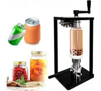Machine de capsulage rotative manuelle pour canettes de 330 à 650 ml - Construction en acier inoxydable, aucune alimentation nécessaire, porte-gobelets multi-hauteur pour une étanchéité efficace des