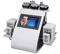 Machine de cavitation 6 en 1 pour sculpter le corps avec masseur radiofréquence et réduction du vide pour un lifting professionnel de la peau - Idéal pour les bras, la taille, les cuisses, les hanches