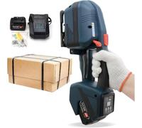 Machine De Cerclage D’Emballage électrique, Kit De Cerclage Automatique Portable avec Outils De Cerclage Alimentés par Batterie Presse à Balles pour Sangles PP/Pet De 1/2-5/8 Pouces De La