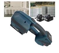 Machine de cerclage électrique automatique avec batterie de 4000 mAh x 2, outils de bande de fusion à chaud pour tendeur d'emballage PP/PET de 1/2 à 5/8", machine de cerclage à chaud portable