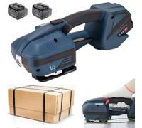 Machine de cerclage électrique avec 2 batteries et kit tendeur d'affichage pour emballage boîte et palette, outil automatique pour cerclage PP PET