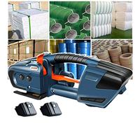 Machine de cerclage électrique d'emballage - Outil de cerclage à piles pour sangles PP/PET de 1,2 à 5/8" de large, fonctionnement automatique