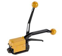 Machine de cerclage industrielle en acier, bandeuse manuelle sans joint pour sangles métalliques de 13 à 19 mm x 0,38 à 0,58 mm, outil d'emballage robuste pour l'expédition et la logistique