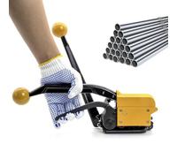 Machine de cerclage manuelle en acier, outil de tension réglable pour bandes de 13 à 19 mm, design sans joint, idéal pour le bois, le métal et les emballages chimiques