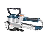 Machine de cerclage pneumatique à main avec technologie de soudage par friction, tension maximale de 3500 N pour un emballage sûr, idéale pour les sangles PP/PET de 13 à 19 mm