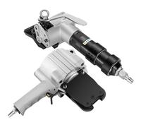 Machine de cerclage pneumatique robuste pour acier - Tendeur et coupe-scellage 19-32 mm pour le cerclage métallique, outil de mise en balles à fente pour un emballage et un transport sécuris