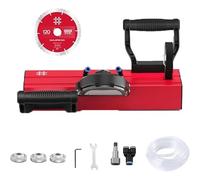 Machine de chanfreinage de carrelage électrique, chanfrein de coupe rapide portable, double bec d'eau, outil de coupe biseauté rechargeable à 45 °/48 ° avec épaisseur réglable(Rack)