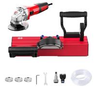 Machine de chanfreinage de carrelage électrique, chanfrein de coupe rapide portable, double bec d'eau, outil de coupe biseauté rechargeable à 45 °/48 ° avec épaisseur réglable(With Grinder)