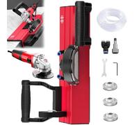 Machine de chanfreinage de carrelage électrique, machine de découpe rapide portable avec double dispositif d'épandage d'eau,outil de coupe biseau chanfrein sans poussière à 45 °(With Grinder)