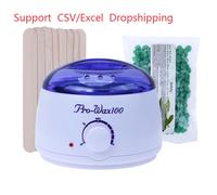 Machine De Chauffage De Cire Epilation À La Cire Plus Chaud 100g De Haricots De Cire Batons Cire Chaude Rechauffeur 20 Pieces Autocollants Epilation Ensembles Prise Us Bikini Epilation