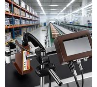 Machine de Codage à Jet d'encre de Date, imprimante à Jet d'encre Industrielle Automatique, équipement de Codage et de marquage Automatique, encodeur de Date pour Codes-Barres/numéros de Lots