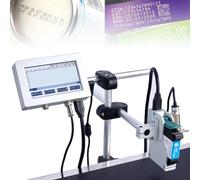 Machine de codage à jet d'encre - Écran tactile de 12,7 cm - Séchage rapide - Imprimante de codage par lots en ligne pour date, code-barres, code QR, données variables, largeur d'impression de 12,7 mm