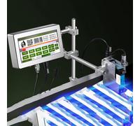 Machine de codage automatique industrielle 12,7 mm/25,4 mm, imprimante à jet d'encre en ligne avec encre à séchage rapide for l'impression de la date d'expiration des masques de sacs en plastique(12.7