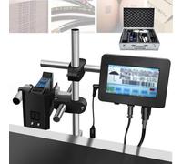 Machine de codage automatique industrielle, machine de codage jet d'encre 300 dpi avec valise en aluminium, machine de codage par lots pour la production de dates, logos, images et codes QR. 25.4MM