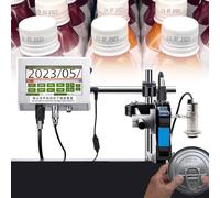 Machine de codage automatique pour usage industriel, prend en charge la pulvérisation latérale et inférieure, imprime le texte, les chiffres, la date d'expiration, l'heure, le code QR, le code-barres