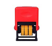 Machine de codage de date de type D-4 - Imprimante de date manuelle - Machine d'impression de date réglable pour impression de date (rouge et noir)