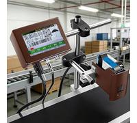 Machine de codage jet d'encre, codeur tactile de 4,3", tête d'impression rotative à 360°, encre à séchage rapide pour date, code barres, code QR, numéro de lot, étiquette, impression d'images
