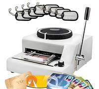 Machine de codage pour étiquettes de chien, gaufrage de cartes en PVC, positionnement précis, espacement et profondeur réglables, avec 30 étiquettes en aluminium pour identification et étiquettes de