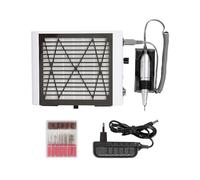 Machine de collecte de poussière d'ongles 80 W 220 V - Aspirateur électrique professionnel avec 30 000 tr/min et 6 têtes de ponçage - Idéal pour les salons de manucure et pour un usage personnel
