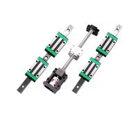 Machine de commande de vis à billes à double écrou 1 Set SFU3210 BOULLE BALL + 4PCS HGH30CA Blocs + 2pcs HGR30 Guide linéaire + 1 PCS D40L66 COUPLAGE + BKBF25 + DSG32H L300-1000mm pour les pièces