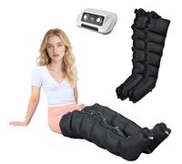Machine de compression des jambes avec massage de l'air : masseur de drainage lymphatique pour mollets et pieds, bottes de récupération pour soulager la douleur, le lymphœdème et les jambes agitées
