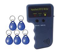 Machine de Copie de clés, Lecteur et graveur RFID, duplicateur d'identification proximité 125 kHz, graveur RFID portatif avec 5 Porte-clés inscriptibles, Batterie Non Incluse
