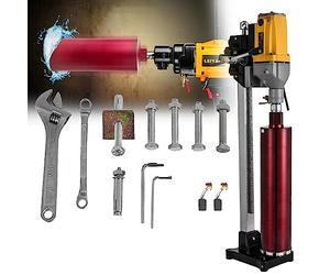Machine de Corage en Diamant - Max Diam 6in Core Drill Rig 1600 RPM Béton de Support de béton, Protection Contre Les surcharges, Refroidissement Humide/Secteur à Double Usage, perforage/Machine de p