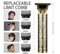 Machine de coupe de cheveux électrique KM-T9, cadeau pour petit ami, coffret de tondeuse professionnelle, mini-tondeuse à barbe rechargeable USB, tondeuse à découpe 0 mm, corps en alliage rétro, 1 piè