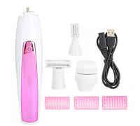 Machine de coupe de sourcils de nettoyage du visage d'épilation électrique rechargeable par USB pour femmes, épilateur d'épilation du visage, IPX6 avec brosse de nettoyage pour le