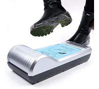 Machine de couvre-chaussures automatique pour chaussures - Distributeur de 600 films jetables en plastique - Pour intérieur, hôpital, magasin (argent + noir)