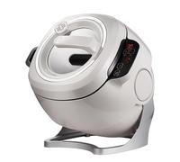 Machine de cuisson automatique, 6 L électrique Wok Machine à riz frit, démarrage en un clic, 3 vitesses réglables, rotation automatique à 360°, pour sauter, ragoût, cuisson