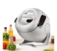 Machine de Cuisson Automatique 6L avec Rotation à 360°, Réglage de la Puissance de feu à 3 Vitesses et du Corps du Pot, Chauffe Intégrale, Appareil Multifonction pour Mijoter et Sauter 220V/2000W