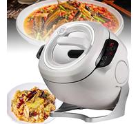 Machine de cuisson automatique intelligente Wok Machine de riz frit en un clic Démarrage intelligent Rotation automatique à 360 ° 2000 W 6 L