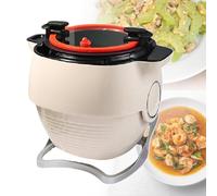 Machine de cuisson, casserole en acier inoxydable de 6 L, vitesse réglable, chauffage complet pour sauté, ragoût et cuisson