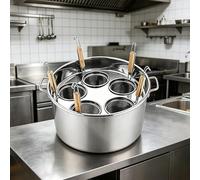 Machine De Cuisson De Nouilles En Acier Inoxydable, Cuiseur De Pâtes Commercial À 5 trous Avec Séparateur Et Passoire, Seau De Chaudière De Nouilles De Cuisine Multifonctionnel