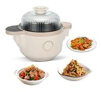 Machine de cuisson intelligente entièrement automatique, multi-cuiseur 1400 W avec écran tactile, couvercle auto-stop et casserole antiadhésive - Appareil de cuisine familial