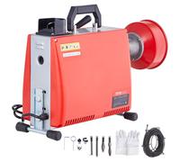 Machine de Déboucheur Canalisation Sectionnelle-VEVOR-66FT x 5/8 Pouces-Serpent d'égout 250W-pour Tuyaux de 1,6"" à 4