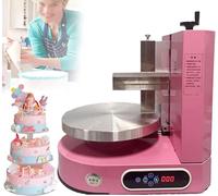 Machine De Décoration De Décoration De Gâteau D’Anniversaire Automatique à La Crème De Gâteau Lisse 4-12 Pouces Gâteaux Machine à étaler La Crème De Beurre Tarti, Pink