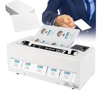 Machine de découpe de cartes de visite,machine à fabriquer des cartes, format 90 x 54 mm,marge réglable de 9 à 12 mm,vitesse de 30 feuilles/minute,épaisseur de papier admissible : 100 à 350 g/m²
