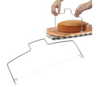 Machine de découpe de gâteau, machine professionnelle de découpe de gâteau en acier inoxydable, 32 cm, double fil de coupe, fil de découpe de gâteau, hauteur réglable, couche de gâteau homogène