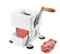 Machine de découpe de viande à manivelle, machine de déchiquetage de viande commerciale, lame amovible en acier inoxydable, boîte de réception élargie, pour bouchers à domicile, restaurants