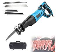 Machine de découpe d'os et de viande 1050W, bouchers électriques pour usage commercial à la maison, scie sabre manuelle multifonction 220V pour couper les os en bois et porc,Bleu