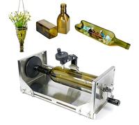 Machine de découpe manuelle de bouteilles en verre, outil de coupe de bouteille de vin avec longueur réglable de 105 à 325 mm, coupe-verre carré rond avec lame rotative à 360 °, pour pots de fleurs