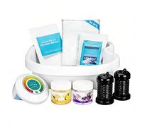 Machine de désintoxication ionique pour les pieds 3.0, spa pour les pieds à la maison, machine de nettoyage ionique pour enlever les toxines - 2 tableaux, 15 doublures de bain de pieds jetables, sel