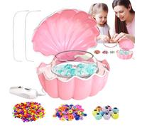 Machine de fabrication bracelets - Spinner électrique en forme coque, fabricant bijoux automatique, machine à perles réglable | Kit bricolage avec chargeur USB pour anniversaire, adultes et , l