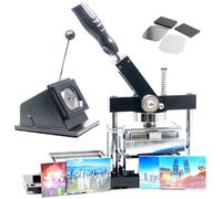 Machine de Fabrication D'aimants de Réfrigérateur Rectangulaires, Fabrication de Badges à Boutons Magnétiques de Réfrigérateur 80x53mm/90x65mm + Coupe-Papier + 100 Composants,90x65mm/3.5x2.5in