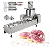 Machine de fabrication de beignets commerciaux, friteuse automatique en acier inoxydable avec moules de 3 tailles, comptage automatique pour restaurants