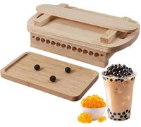 Machine de fabrication de boules de perles en bois, machine manuelle de fabrication de perles de tapioca de 15 mm/19 mm/22 mm avec double poignée, positionnement de poulie(A,19MM)