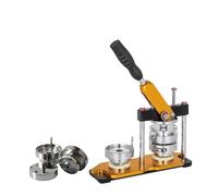 Machine de fabrication de boutons d'épingle de badge, ensemble de badges de bricolage de fabricant de presse de bouton de broche, avec 100 pièces de bouton + coupe-cercle + moule 25MM-75MM(37mm)